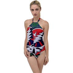 Grateful Dead Go With The Flow One Piece Swimsuit by Sapixe