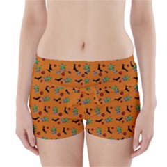 Halloween Witch Pattern Orange Boyleg Bikini Wrap Bottoms by snowwhitegirl
