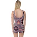 Floral Flower Stylised One Piece Boyleg Swimsuit View2