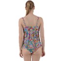 Floral Flowers Abstract Art Twist Front Tankini Set View2