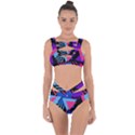 Memphis Pattern Geometric Abstract Bandaged Up Bikini Set  View1