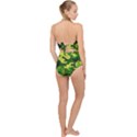 Marijuana Camouflage Cannabis Drug Scallop Top Cut Out Swimsuit View2