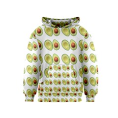 Pattern Avocado Green Fruit Kids  Pullover Hoodie by HermanTelo