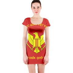 Flag Of Army Of Republic Of Vietnam Short Sleeve Bodycon Dress by abbeyz71
