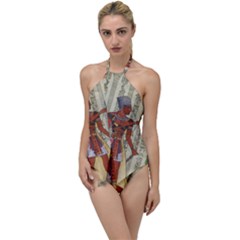 Egyptian Design Man Royal Go With The Flow One Piece Swimsuit by Sapixe