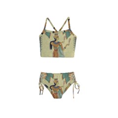 Egyptian Design Man Artifact Royal Girls  Tankini Swimsuit by Sapixe