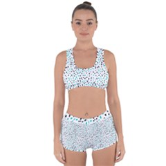 Seamless Texture Fill Polka Dots Racerback Boyleg Bikini Set by HermanTelo