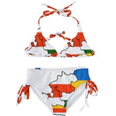 Austrian States Flag Map Kids  Classic Bikini Set by abbeyz71