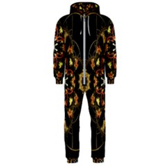 Fractal Stained Glass Ornate Hooded Jumpsuit (men)  by Sapixe