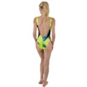 Heart Emotions Love Blue High Leg Strappy Swimsuit View2