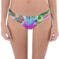 Music Abstract Sound Colorful Reversible Hipster Bikini Bottoms by Bajindul