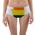 LGBT Flag Map of South Korea Reversible Mid-Waist Bikini Bottoms View3