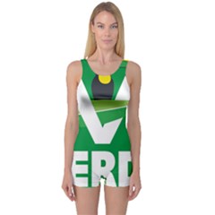Logo Of Ecologist Green Party Of Mexico One Piece Boyleg Swimsuit by abbeyz71