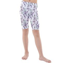 As Purple Is To Lavender Kids  Mid Length Swim Shorts by WensdaiAmbrose