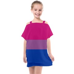 Bisexual Pride Flag Bi Lgbtq Flag Kids  One Piece Chiffon Dress by lgbtnation