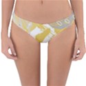 Ochre yellow and grey abstract Reversible Hipster Bikini Bottoms View1