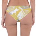 Ochre yellow and grey abstract Reversible Hipster Bikini Bottoms View4