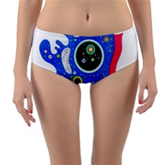 Stars Wassily Kandinsky Reversible Mid-waist Bikini Bottoms