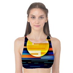 Background Abstract Horizon Tank Bikini Top by Pakrebo