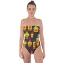 Pattern Non Seamless Objects Pots Tie Back One Piece Swimsuit View1