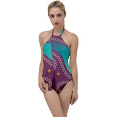 Background Pattern Non Seamless Go With The Flow One Piece Swimsuit by Pakrebo