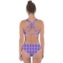 Argyle Large Purple Pattern Criss Cross Bikini Set View2