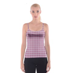 Argyle Light Red Pattern Spaghetti Strap Top by BrightVibesDesign