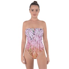 Fineleaf Japanese Maple Highlights Tie Back One Piece Swimsuit by Riverwoman
