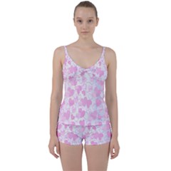 Valentine Background Hearts Bokeh Tie Front Two Piece Tankini by Nexatart