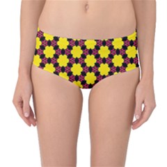 Pattern Colorful Background Texture Mid-waist Bikini Bottoms by Nexatart