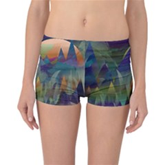 Mountains Abstract Mountain Range Reversible Boyleg Bikini Bottoms by Nexatart