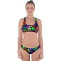 Multicolored Abstract Print Cross Back Hipster Bikini Set View1