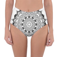 Mandala Spiritual Texture Reversible High-waist Bikini Bottoms by Pakrebo