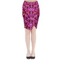 Flowers And Bloom In Sweet And Nice Decorative Style Midi Wrap Pencil Skirt by pepitasart
