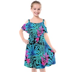 Leaves  Kids  Cut Out Shoulders Chiffon Dress by Sobalvarro