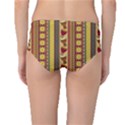 Traditional Africa Border Wallpaper Pattern Colored 4 Mid-Waist Bikini Bottoms View2