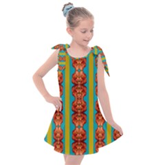 Love For The Fantasy Flowers With Happy Joy Kids  Tie Up Tunic Dress by pepitasart