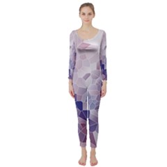 Americana Abstract Graphic Mosaic Long Sleeve Catsuit
