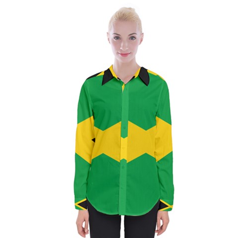 Jamaica Flag Womens Long Sleeve Shirt by FlagGallery