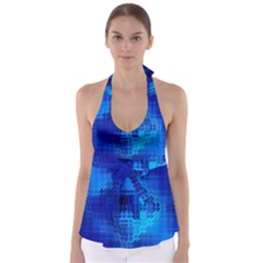 Inary Null One Figure Abstract Babydoll Tankini Top by Pakrebo