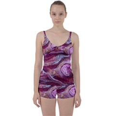 Paint Acrylic Paint Art Colorful Tie Front Two Piece Tankini by Pakrebo