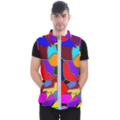Crazycolorabstract Men s Puffer Vest
