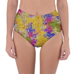 Marble Texture Abstract Abstraction Reversible High-waist Bikini Bottoms by Pakrebo