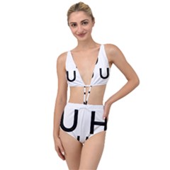 Uh Duh Tied Up Two Piece Swimsuit by FattysMerch