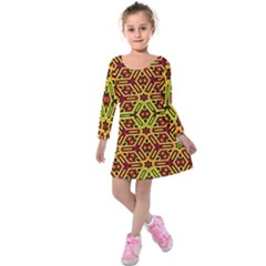 Rby-2-4 Kids  Long Sleeve Velvet Dress