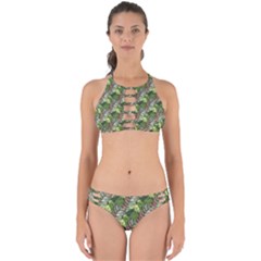 Leaves Seamless Pattern Design Perfectly Cut Out Bikini Set by Pakrebo