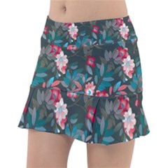 Floral Pattern Background Art Tennis Skirt