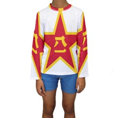 Roundel Of People s Liberation Army Air Force Kids  Long Sleeve Swimwear by abbeyz71