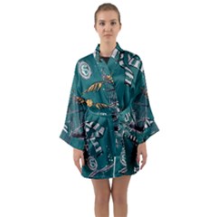 Slytherin Pattern Long Sleeve Kimono Robe by Sobalvarro