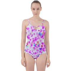 Pixelpink Cut Out Top Tankini Set by designsbyamerianna